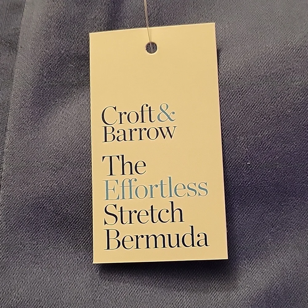 NEW Croft & Barrow Blue Mid-Rise Bermuda Shorts Size 6